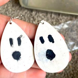 Home made ghost earrings